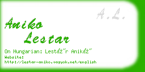 aniko lestar business card